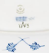A Royal Copenhagen Blue Fluted Full Lace Porcelain Dinner Service
