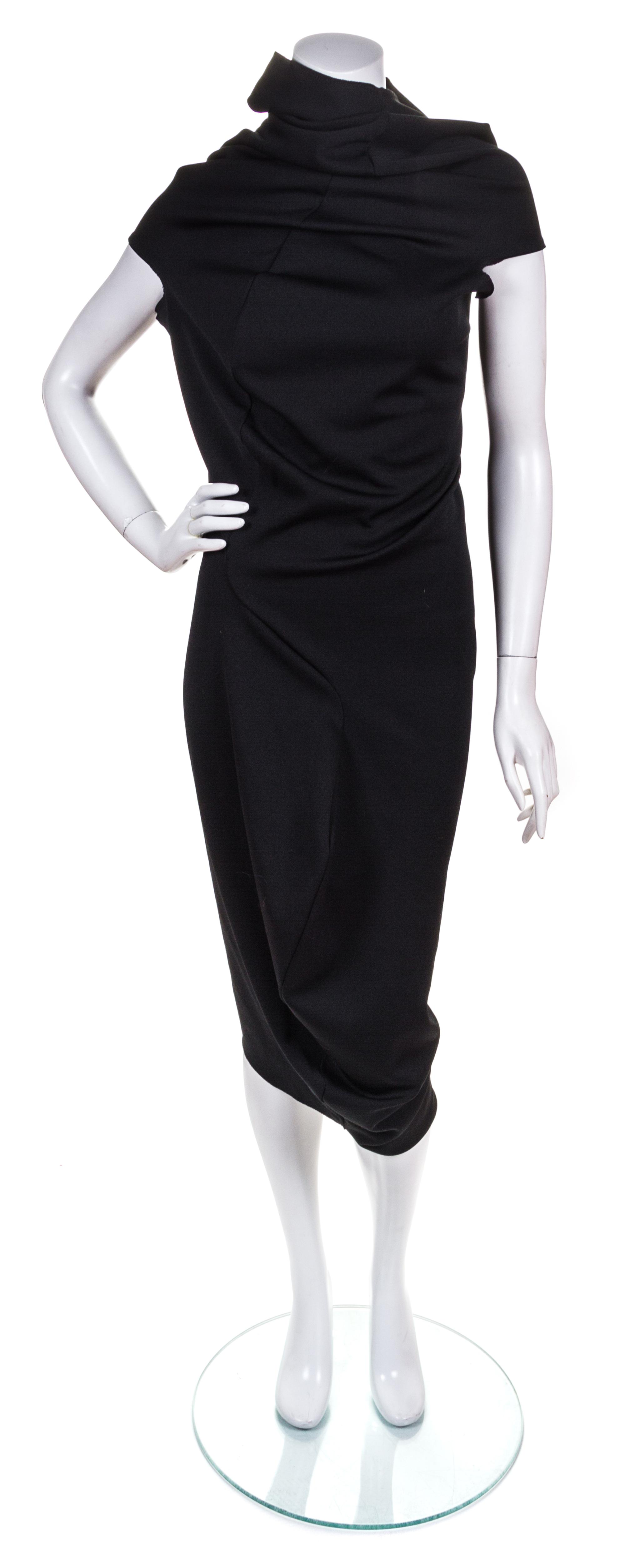 A Comme des Garcons Black Sleeveless "Bump" Dress, Size S.
