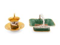 Two French Hand Painted Porcelain Articles — 19TH CENTURY