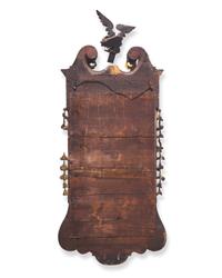 A Large Chippendale Parcel-Gilt And Mahogany-Veneered Looking Glass