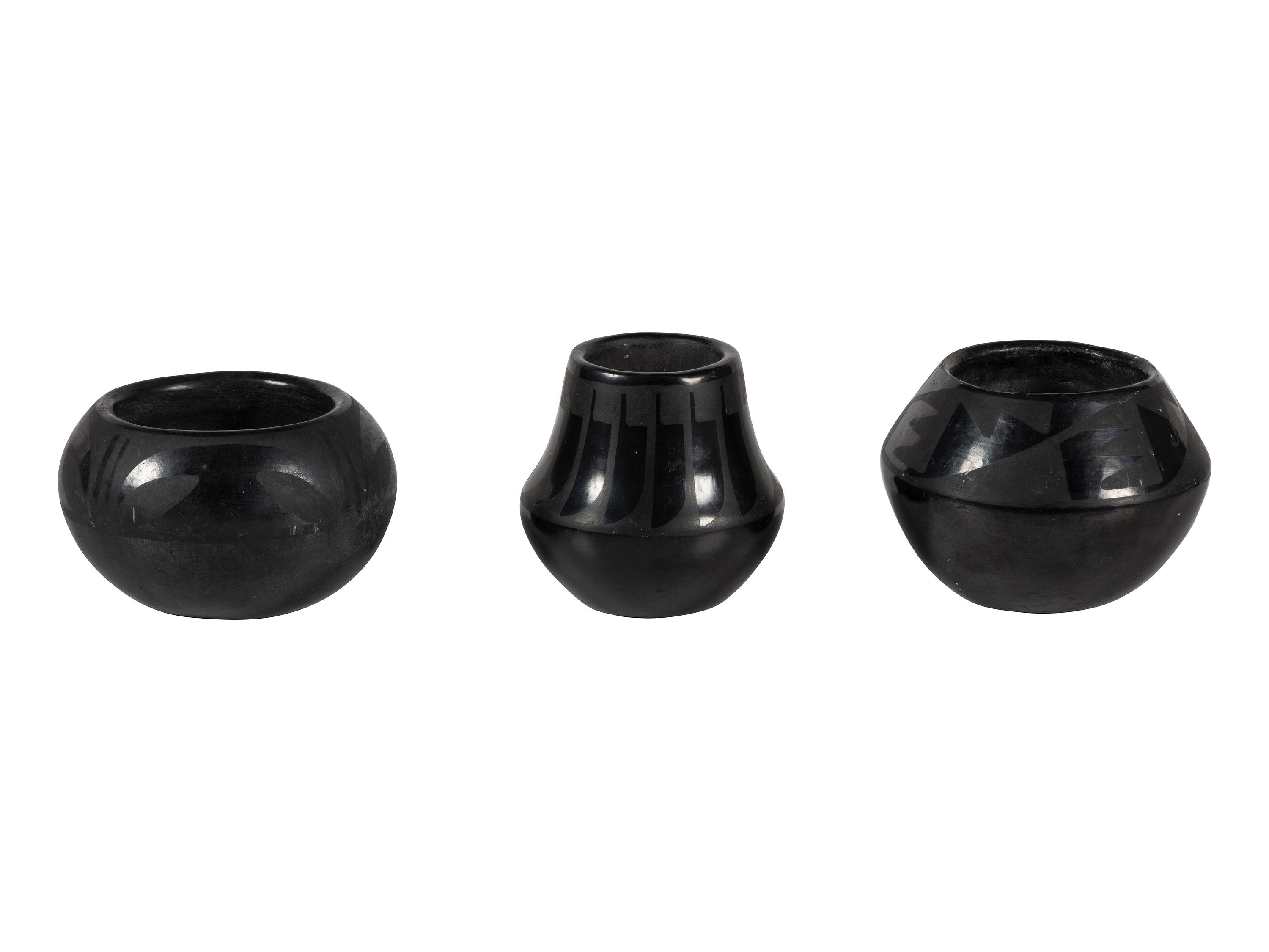 Blackware Pottery Jars