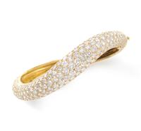 An 18 Karat Yellow Gold and Diamond Pave Bangle Bracelet, 24.95 dwts.