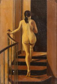 Sleeping Nude; Together with Nude Ascending a Staircase (two works)