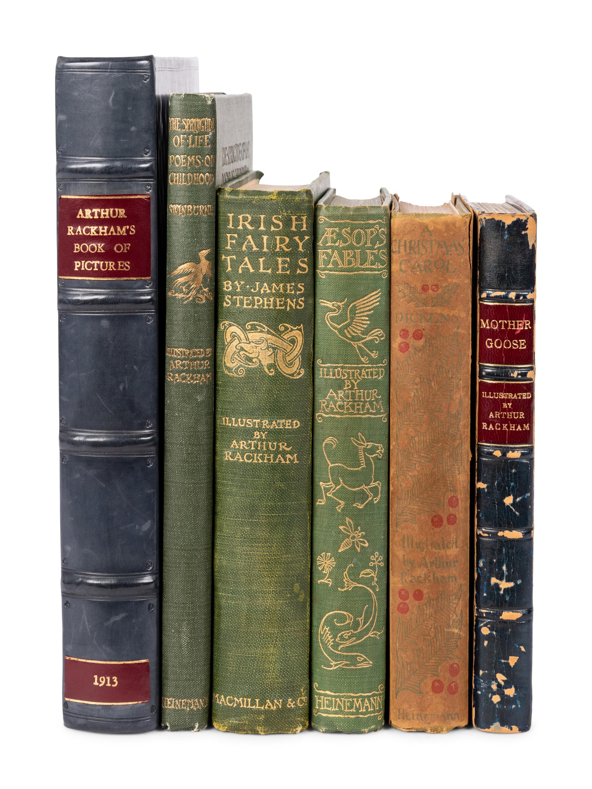 RACKAM, Arthur (1867-1939), illustrator. – A group of works 6 early or FIRST TRADE EDITIONS in 6 volumes, illustrated by Rackham, comprising: