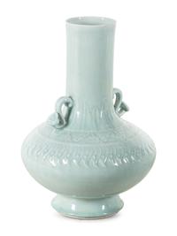 A Large Chinese Celadon Glazed Porcelain Vase