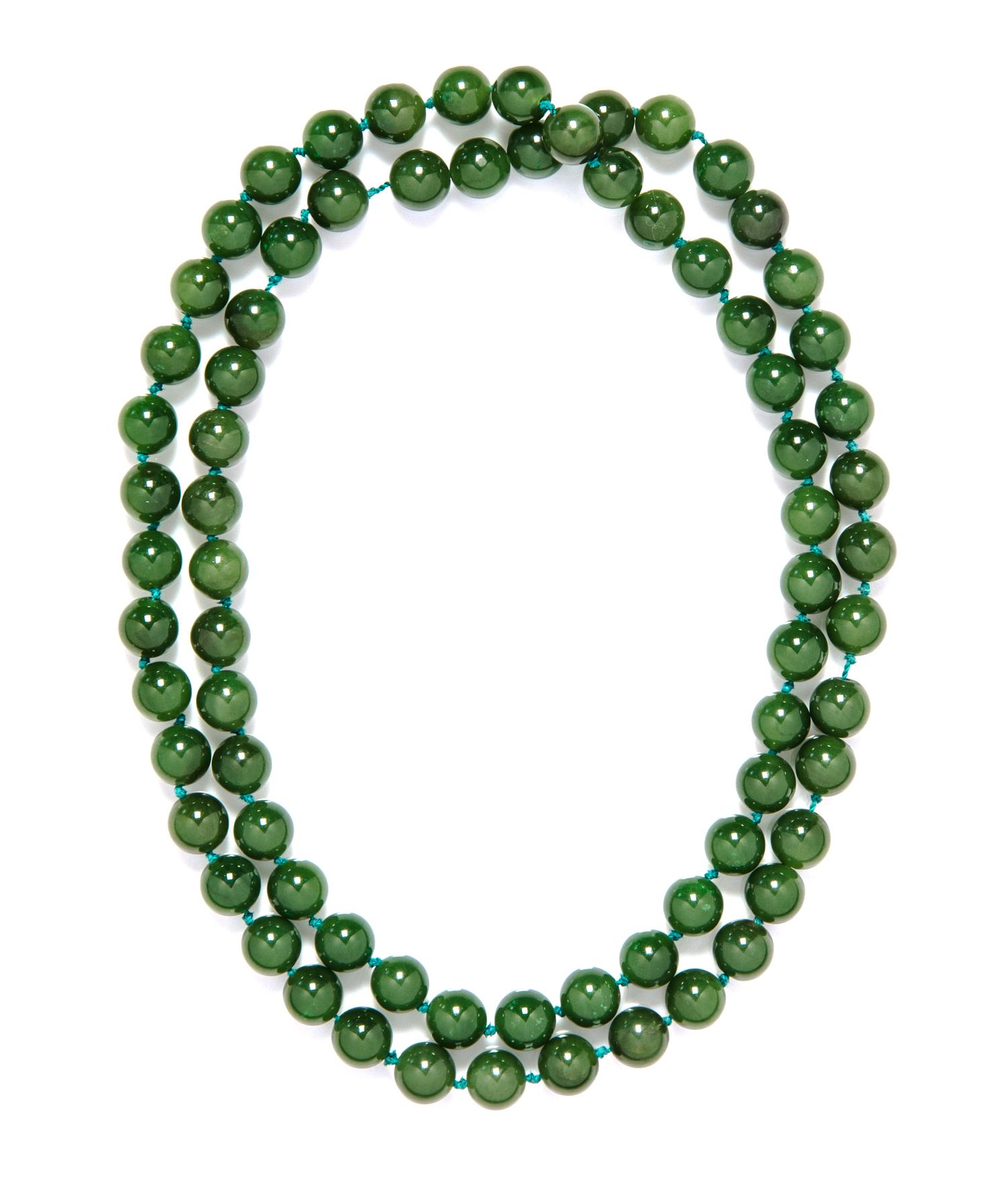 A Collection of Rose Gold and Nephrite Jade Jewelry,