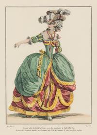 Two Sets of Four French Hand-Colored Costume Engravings
