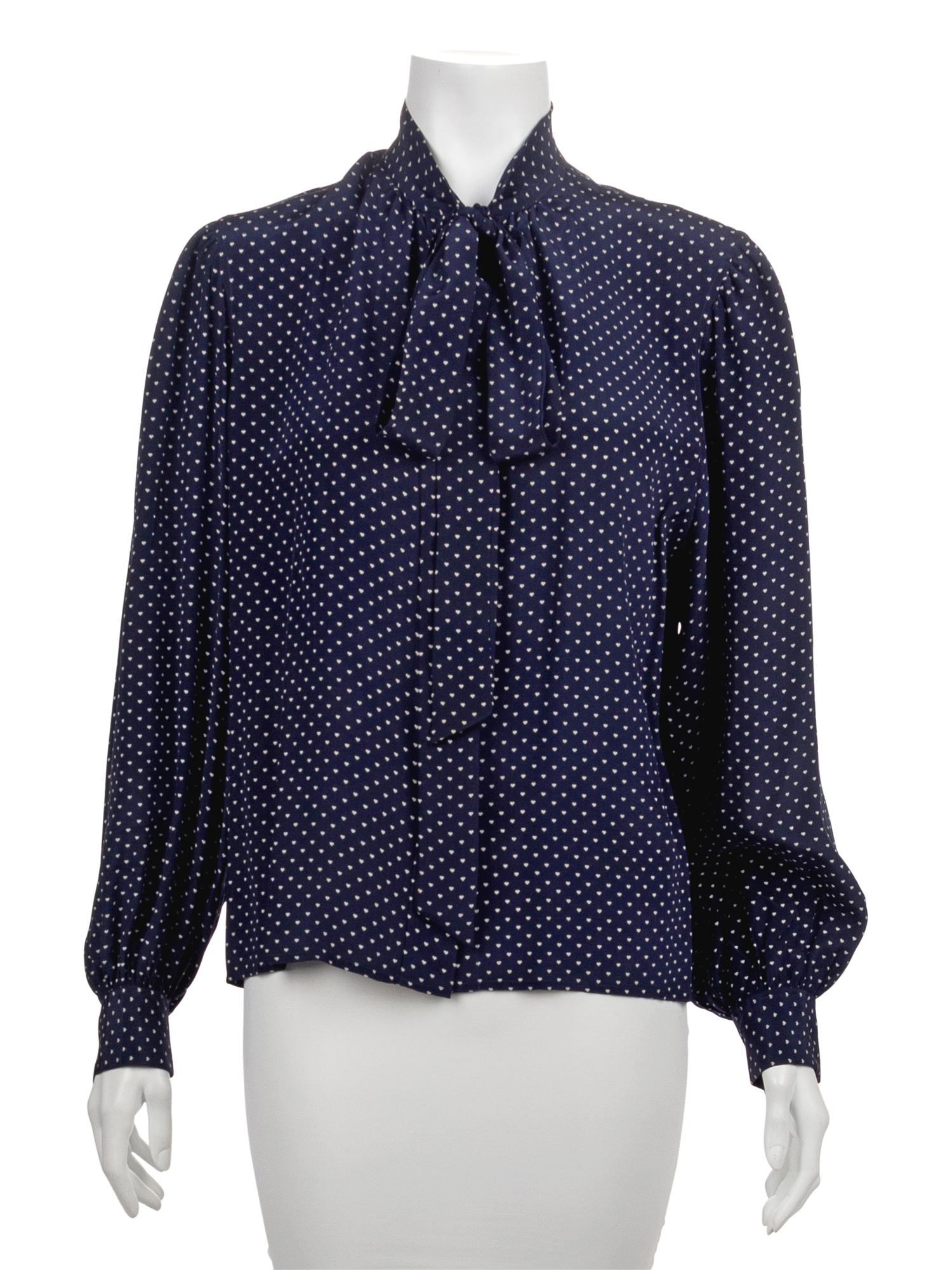 Three Yves Saint Laurent Rive Gauche Blouses, 1970-80s