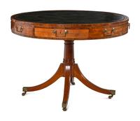 A Regency Mahogany Drum Table