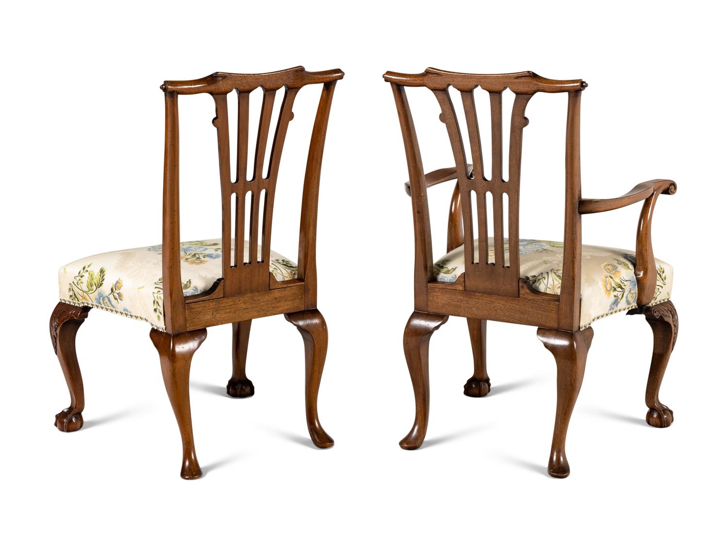 A Set of Twelve George III Style Mahogany Dining Chairs
