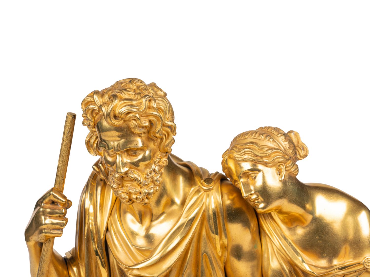 A Louis Philippe Gilt Bronze Mantel Clock
