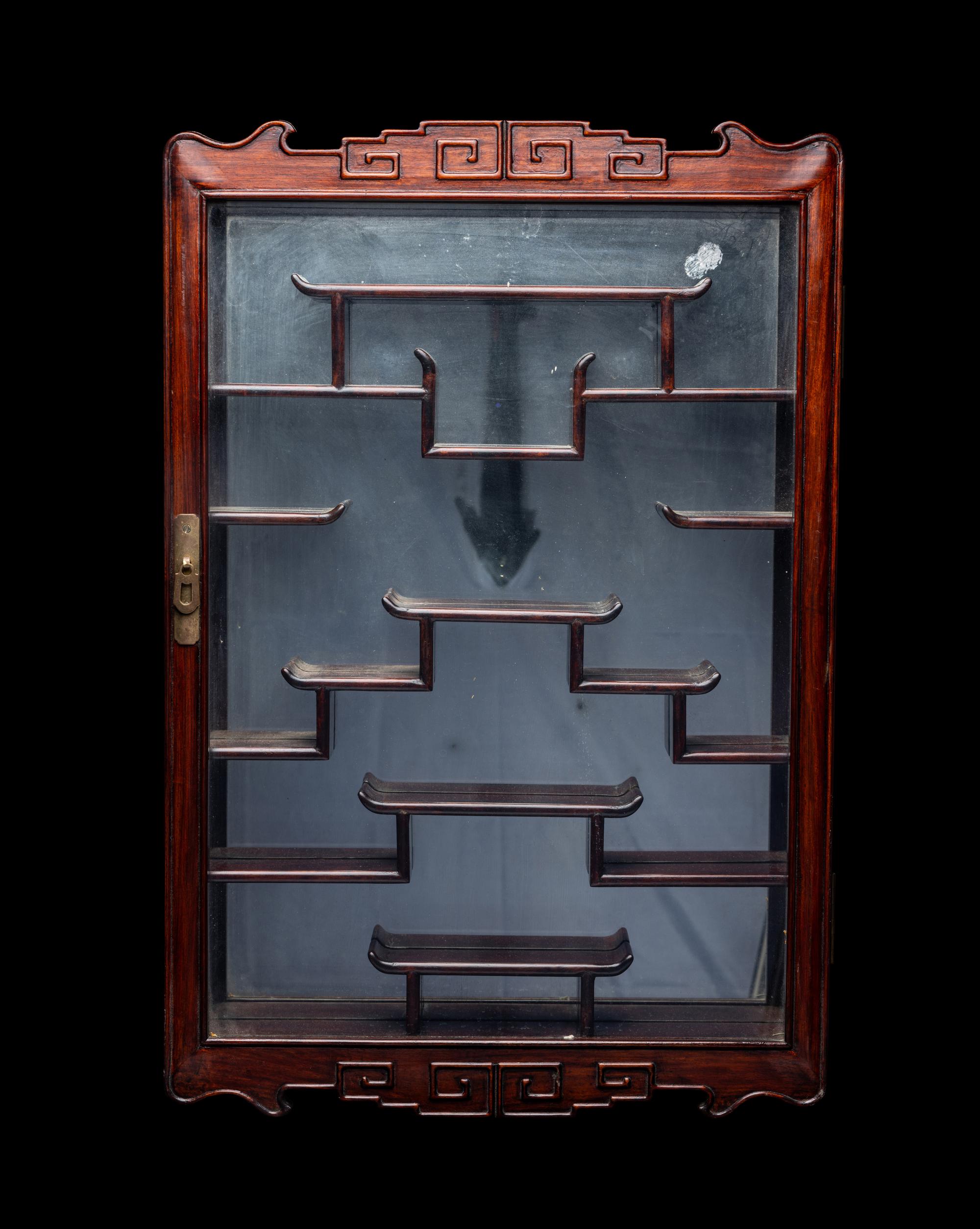 A Chinese Hardwood Displaying Cabinet
