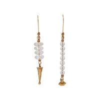 TINA CHOW, YELLOW GOLD AND ROCK CRYSTAL EARRINGS