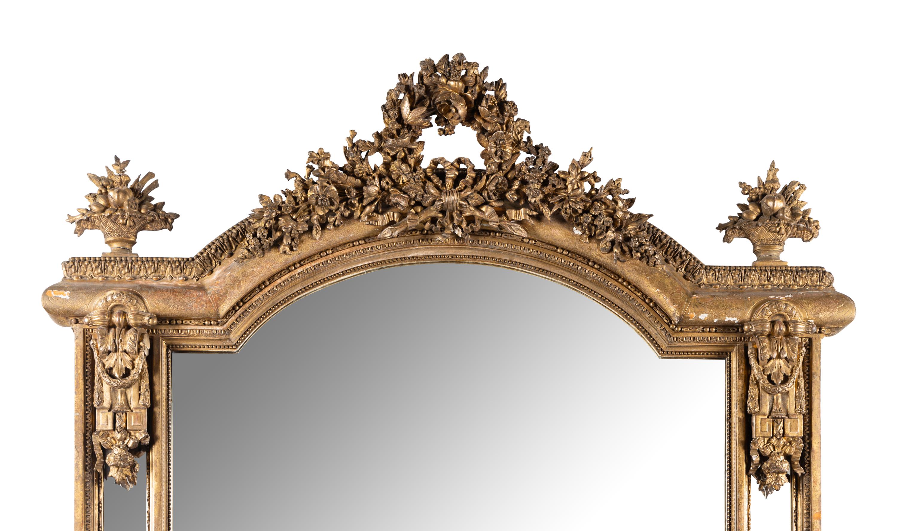 A Napoleon III Giltwood Mirror