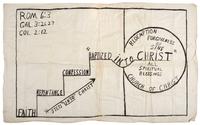 [RELIGION]. A group of 3 illustrated church tent revival banners, incl. Steps "Unto" Christ . [ca 1910s-1920s].