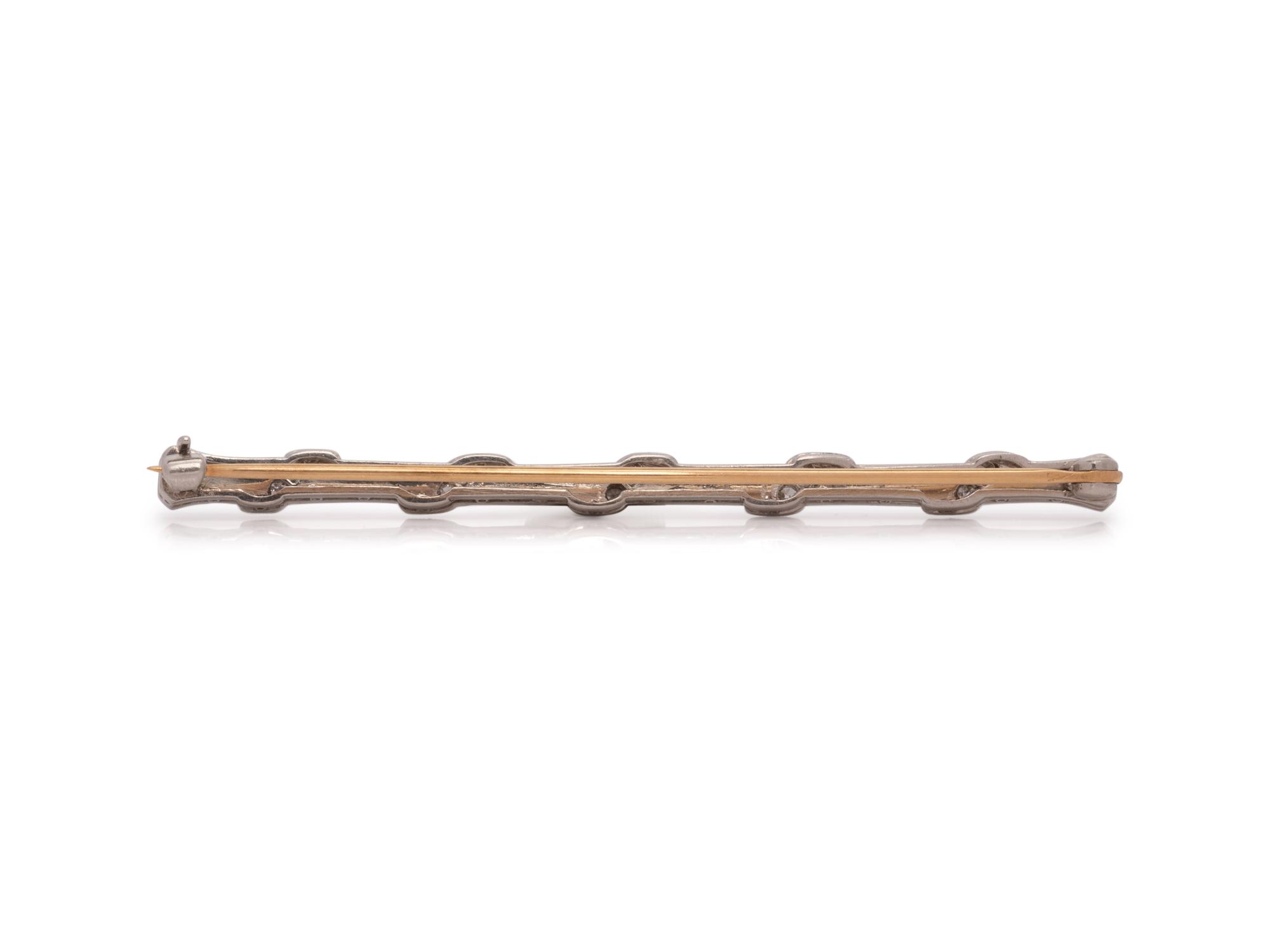ART DECO, DIAMOND AND ONYX BAR PIN