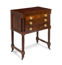 An American Classical Mahogany Five-Drawer Stand