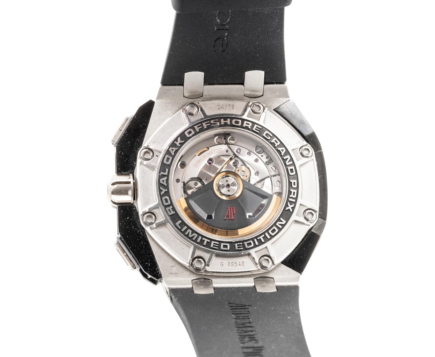 AUDEMARS PIGUET, REF. 26290PO.OO.A001VE.01 PLATINUM AND CARBON 'ROYAL OAK OFFSHORE GRAND PRIX' WATCH