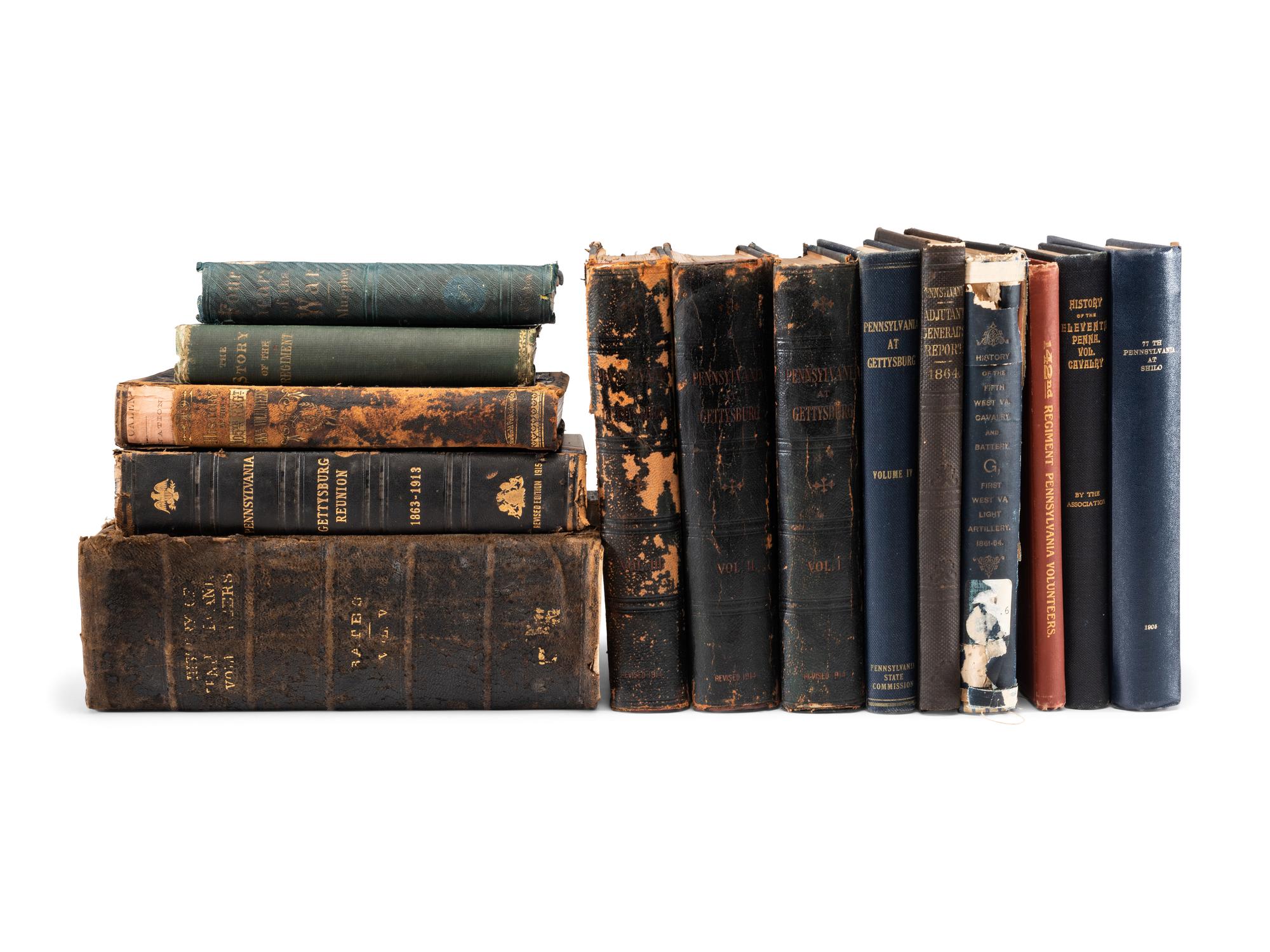 [CIVIL WAR - PENNSYLVANIA]. A group of regimental histories and reports regarding Pennsylvania, Delaware, and West Virginia, comprising: