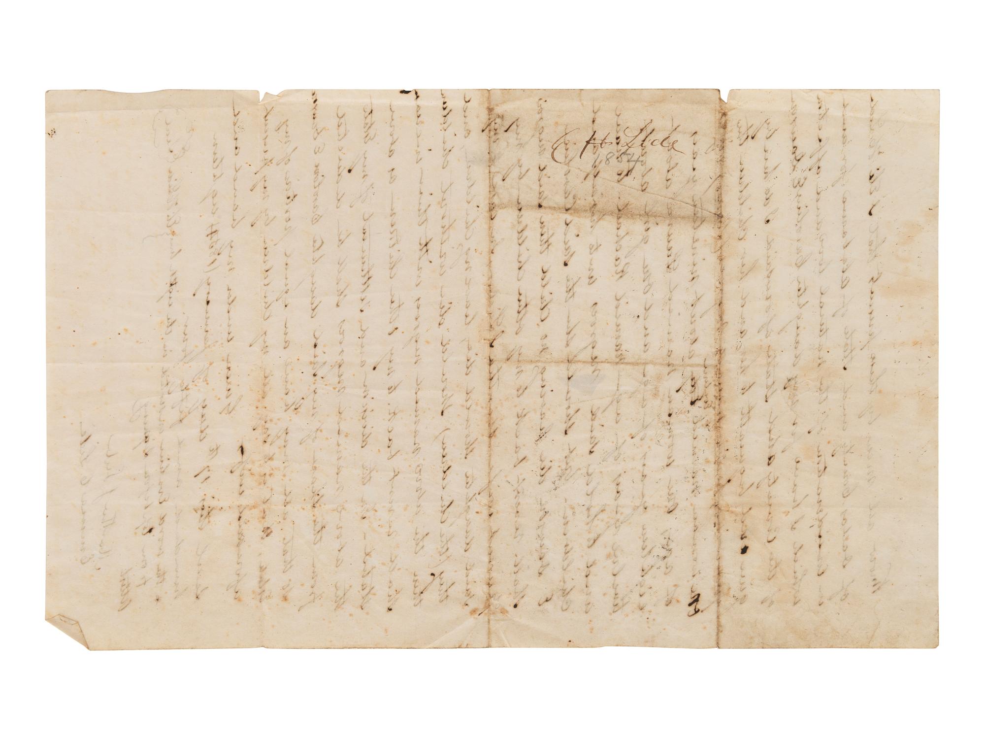 [ENSLAVEMENT]. Manuscript will bequeathing 3 enslaved women to testator's daughter. Alabama, 1854.