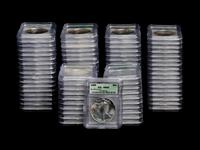 A Collection of Eighty-Seven ICG Graded MS69 Silver Eagle $1 Coins