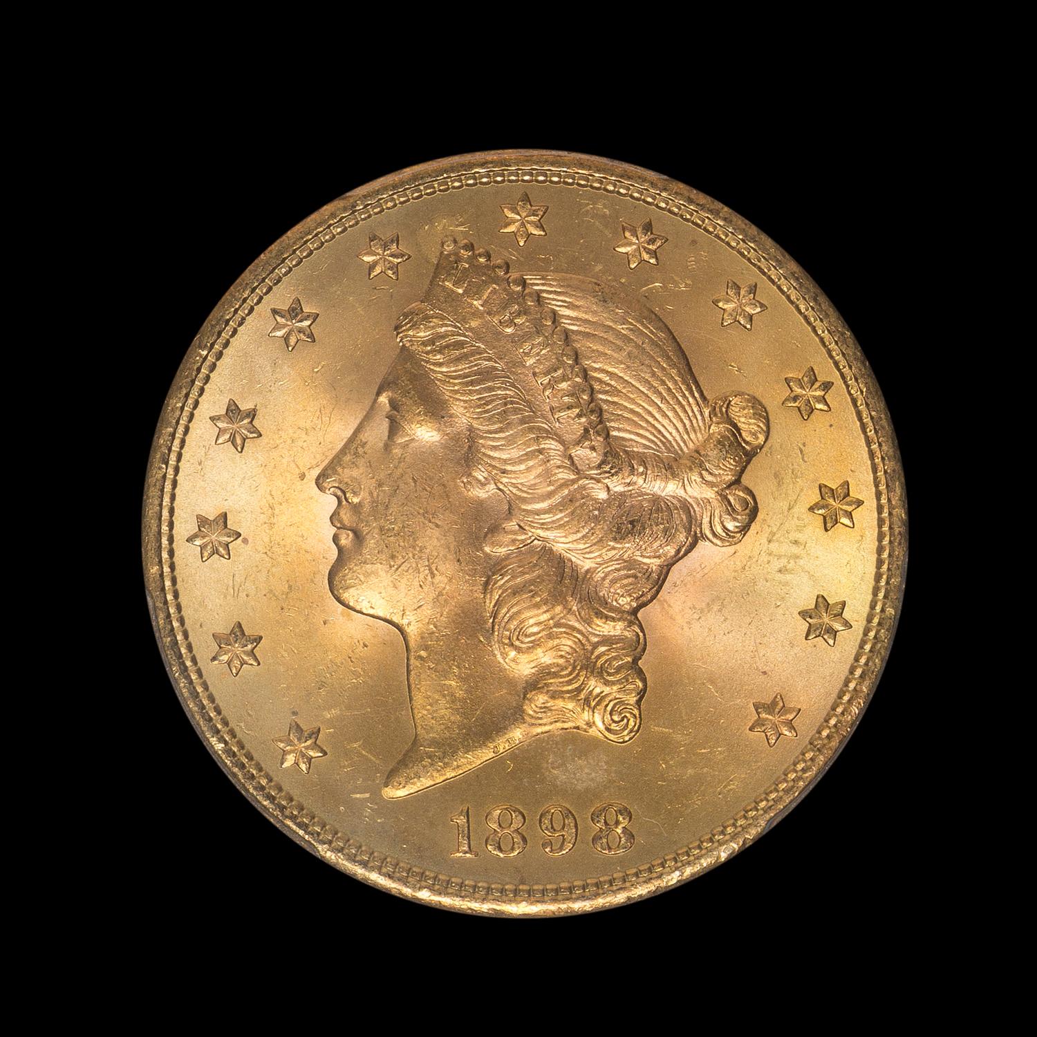 A United States 1898-S Liberty Head $20 Gold Coin