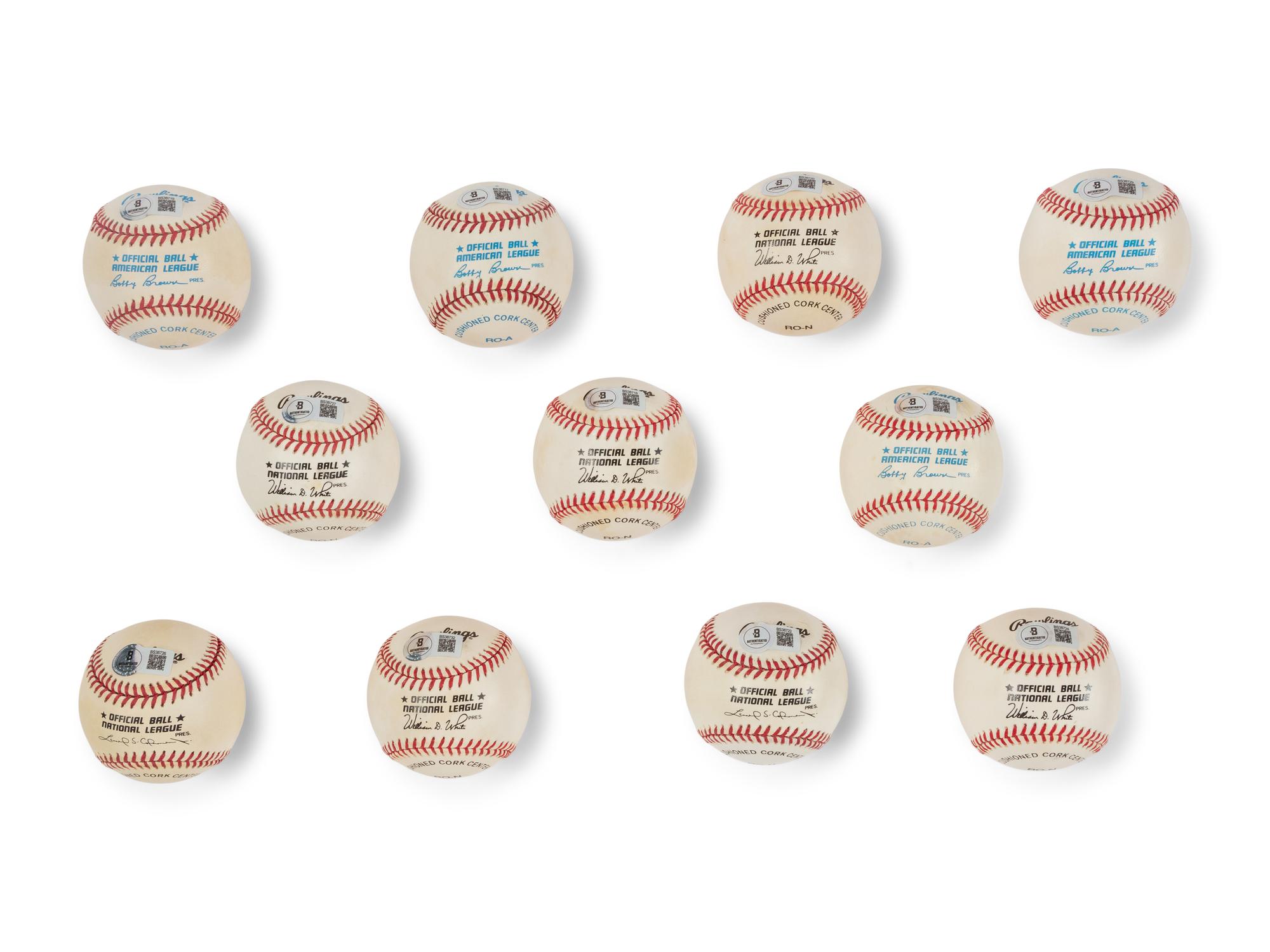 A Collection of Hall of Fame and Notable Signed Autograph Baseballs - Beckett Authentication Services (11)