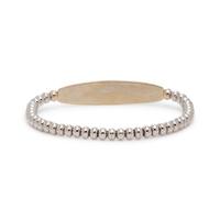 WHITE GOLD AND DIAMOND MEDICAL ID FLEXIBLE BRACELET