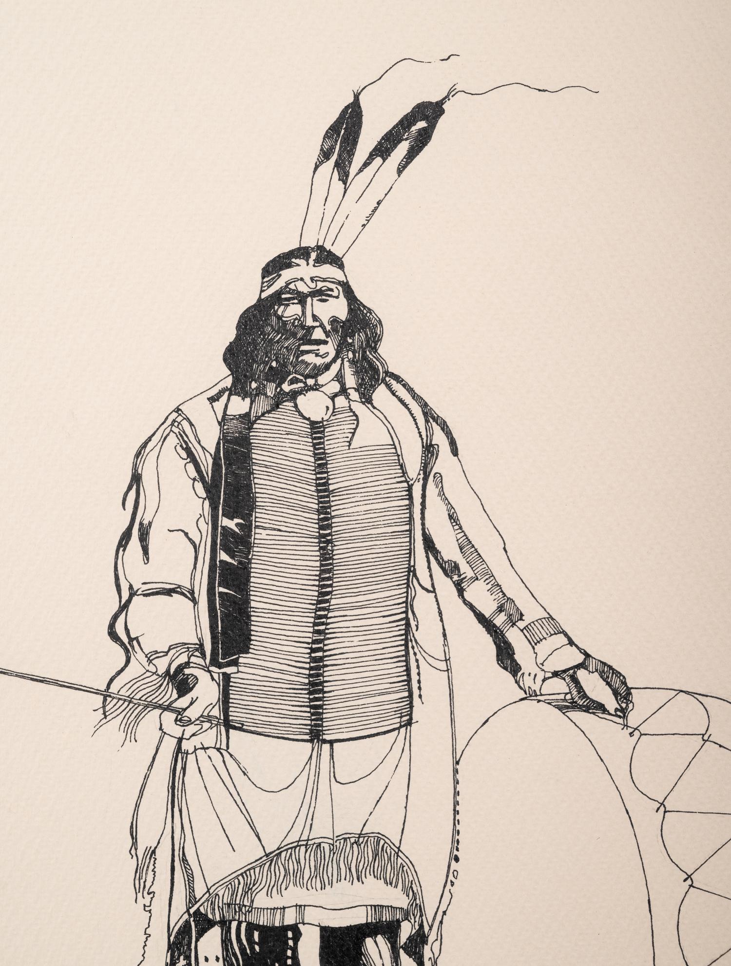 Indian with Drum
