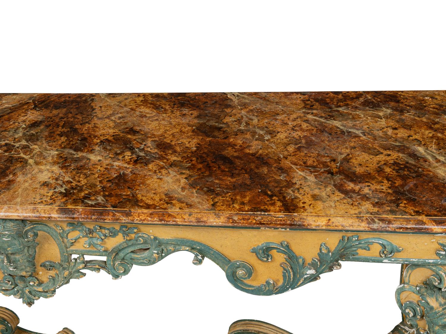 A Régence Style Polychrome Painted Console Table