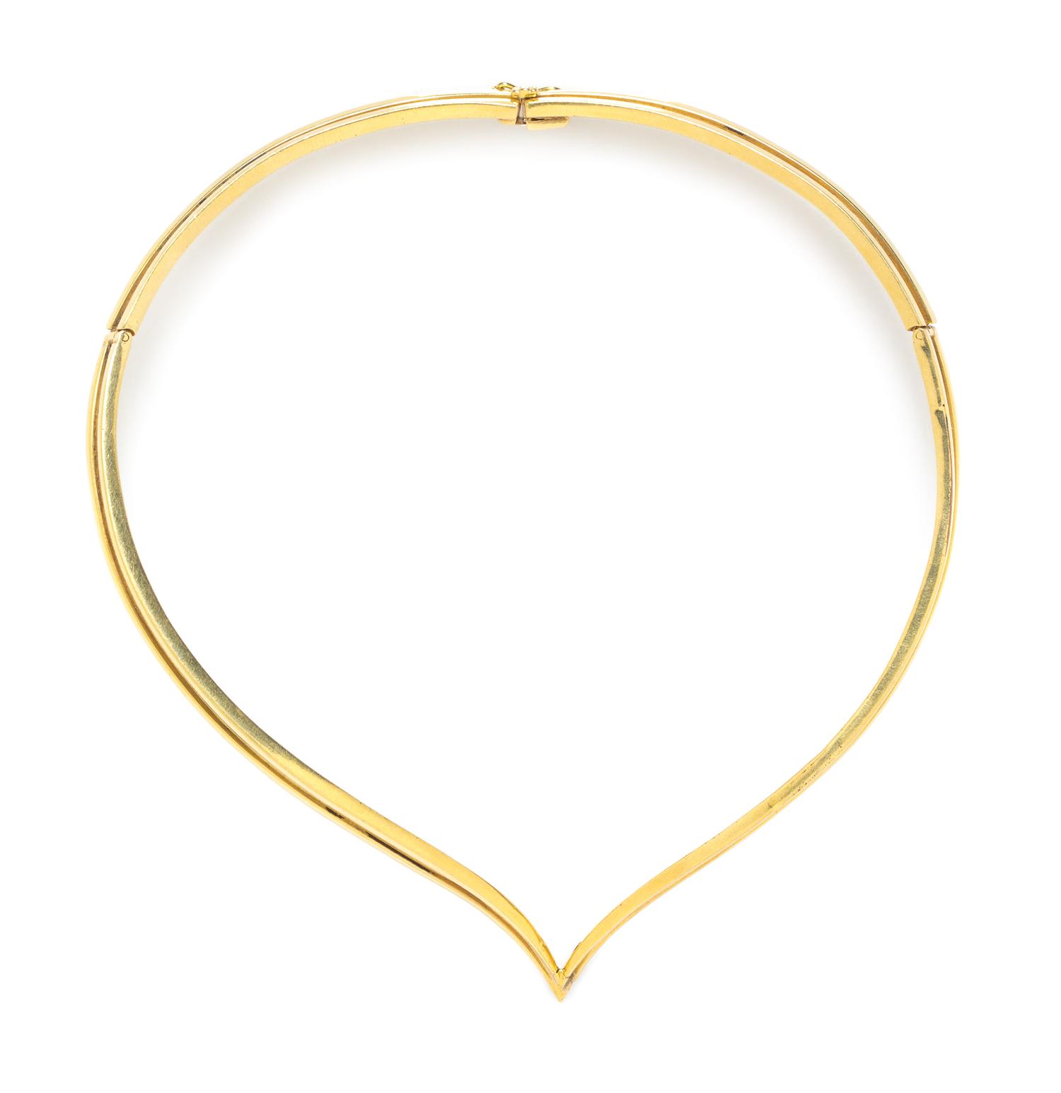 An 18 Karat Two Tone Gold Collar Necklace, Italy, 25.10 dwts.