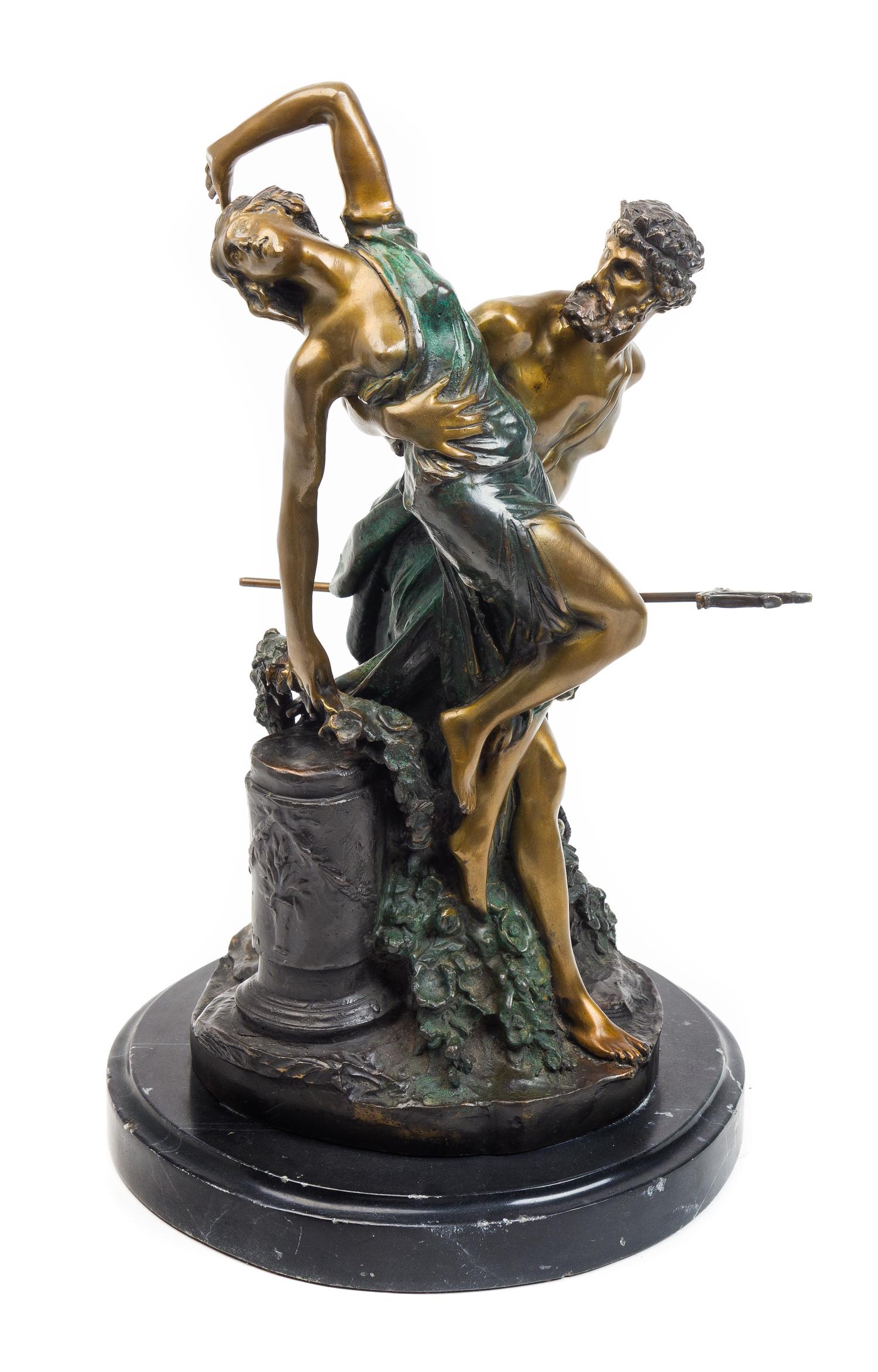 A French Patinated Bronze Figural Group Height overall 19 inches. — AFTER CLODION, 20TH CENTURY