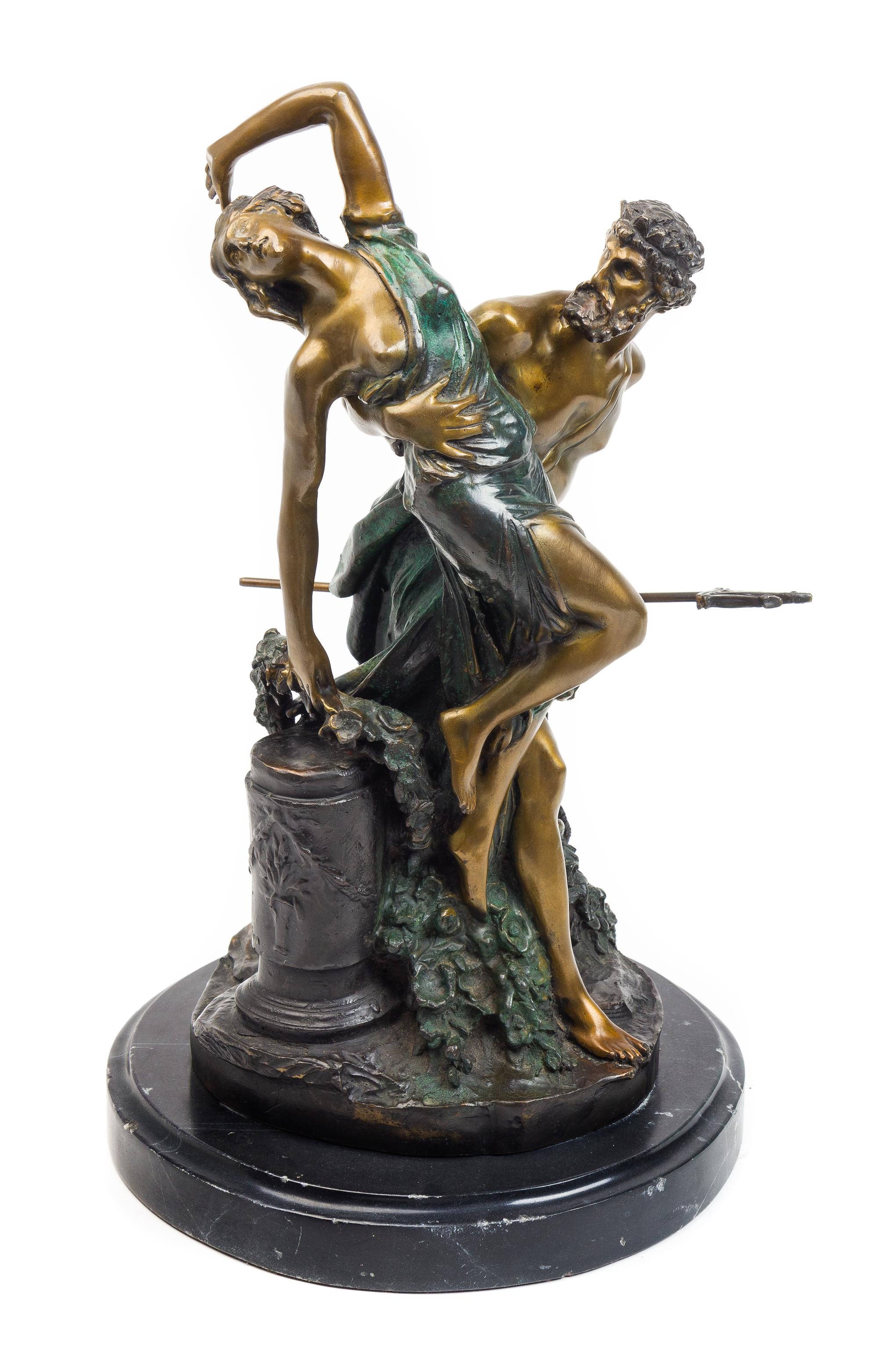 A French Patinated Bronze Figural Group Height overall 19 inches. — AFTER CLODION, 20TH CENTURY