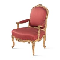 A Louis XV Style Painted Fauteuil