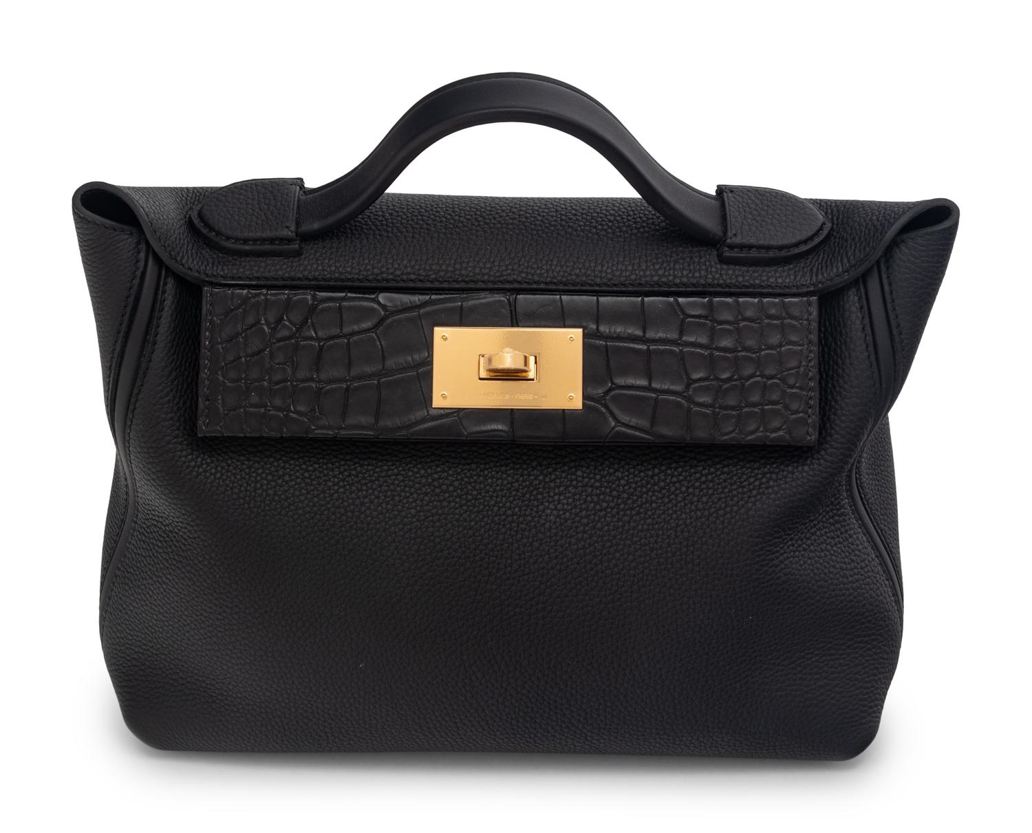 HERMÈS TOUCH 24/24 29 IN TOGO LEATHER AND MATTE ALLIGATOR
