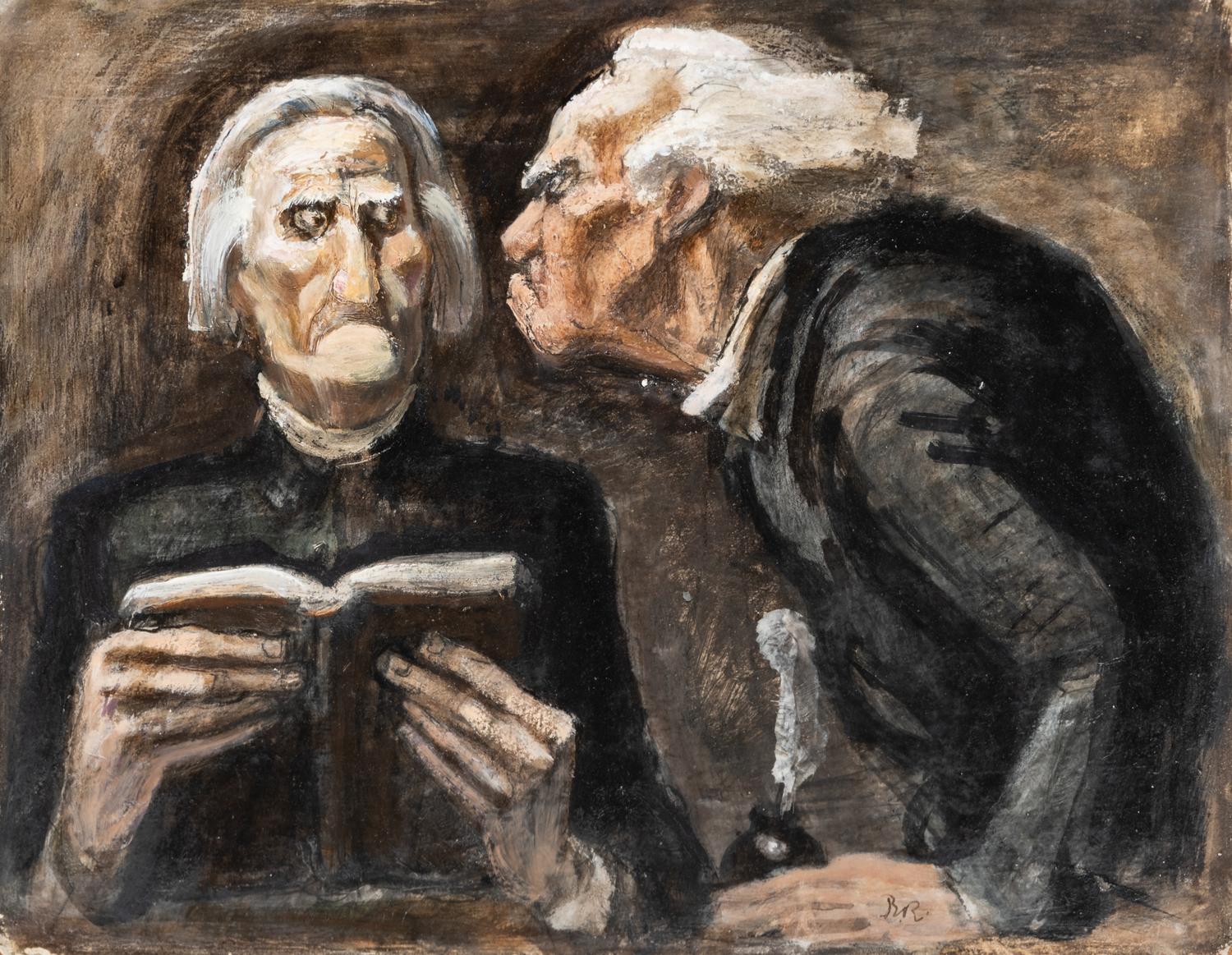 Boardman Robinson, (Canadian-American, 1876-1952), Bildad and Peleg and Queequeg the Harpooner, 1943