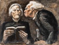 Boardman Robinson, (Canadian-American, 1876-1952), Bildad and Peleg and Queequeg the Harpooner, 1943