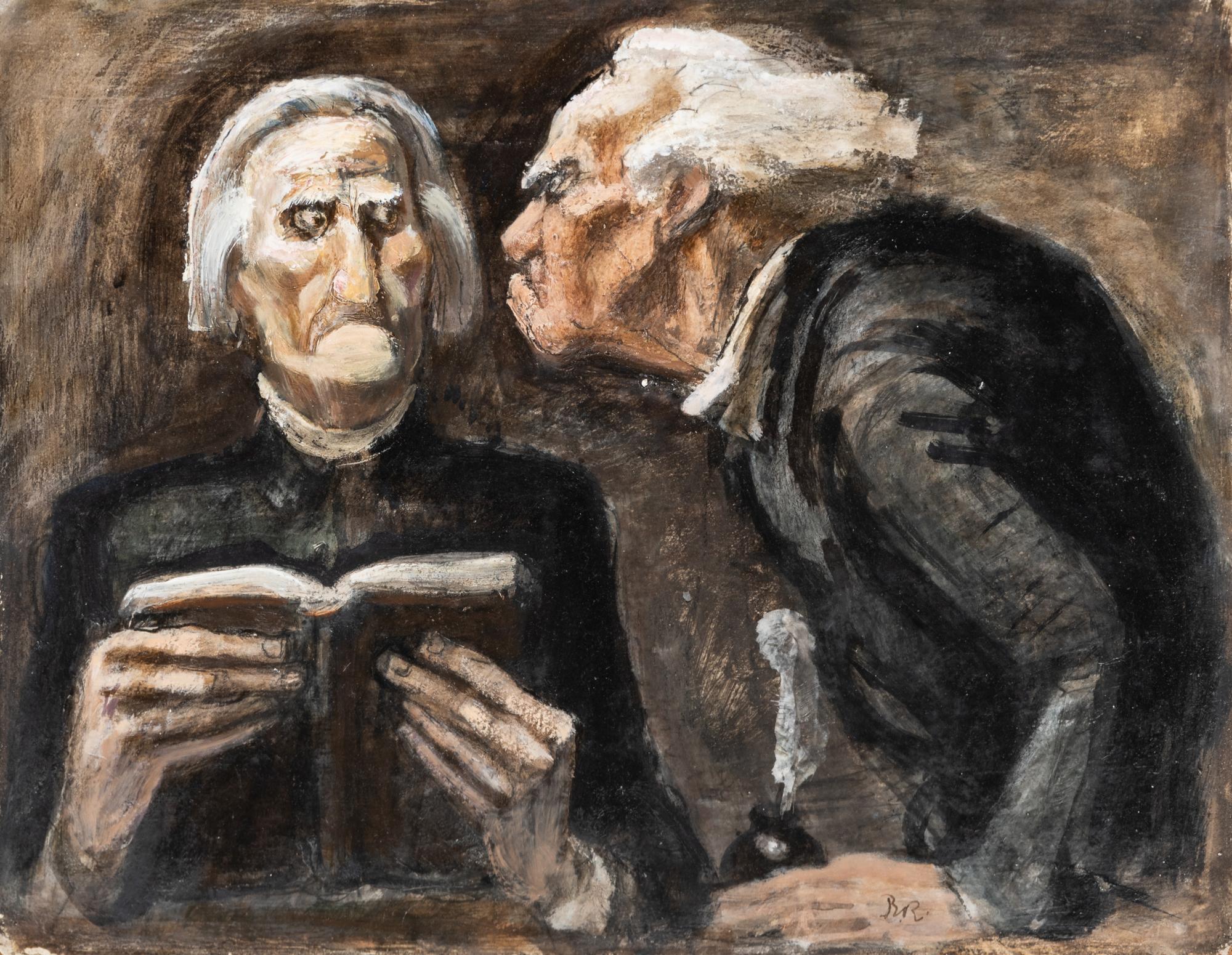 Boardman Robinson, (Canadian-American, 1876-1952), Bildad and Peleg and Queequeg the Harpooner, 1943