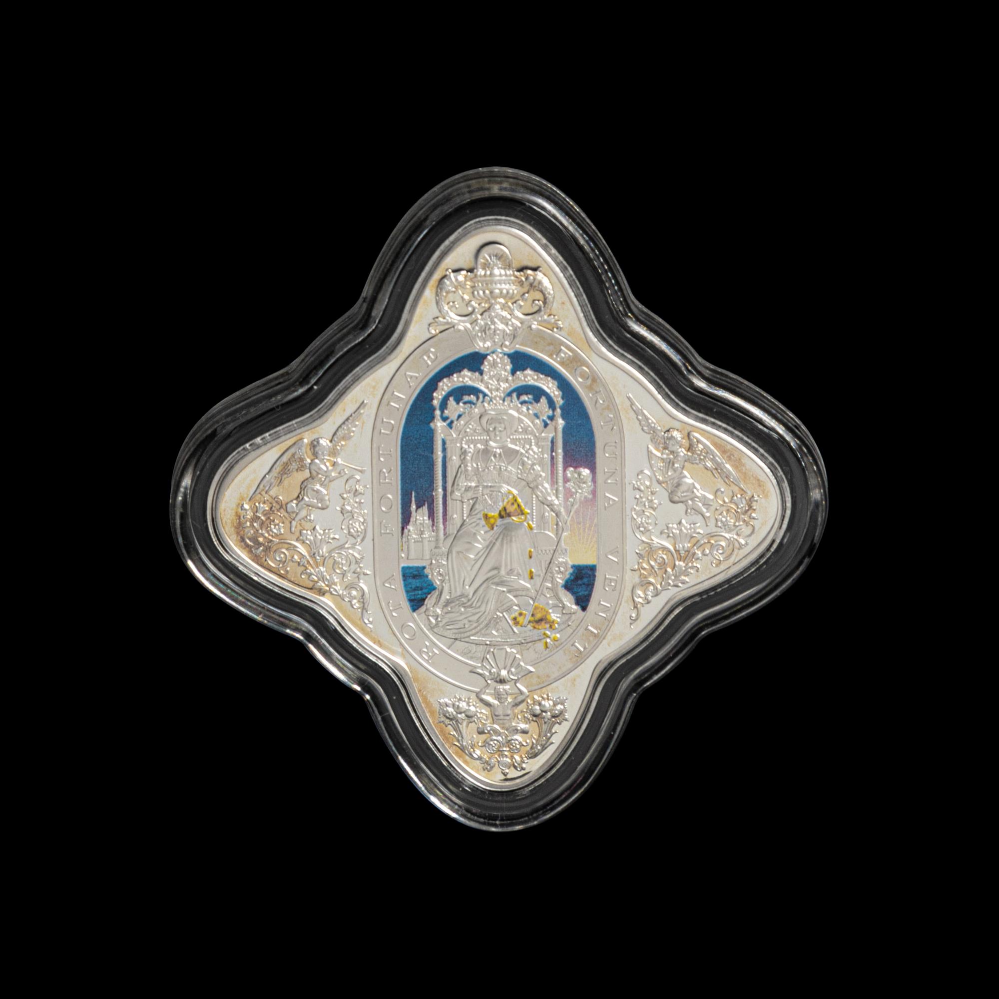[Private Issue] A 2015 Lady of Fortune Enameled Silver Coin