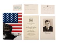 [KENNEDY, John F. (1917-1963)]. Inauguration invitation, ticket, and program, with additional ephemera.