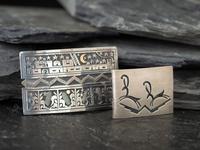 Sterling Silver Belt Buckle, with 14K Gold Accents, PLUS