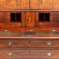 A George III Figured Mahogany Bureau Cabinet