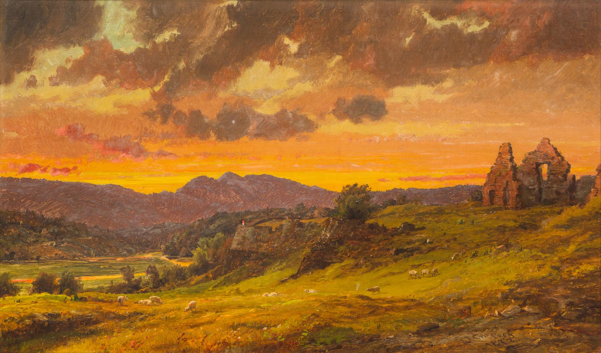 Jasper Francis Cropsey, (American, 1823–1900), Ruins at Sunset, 1872