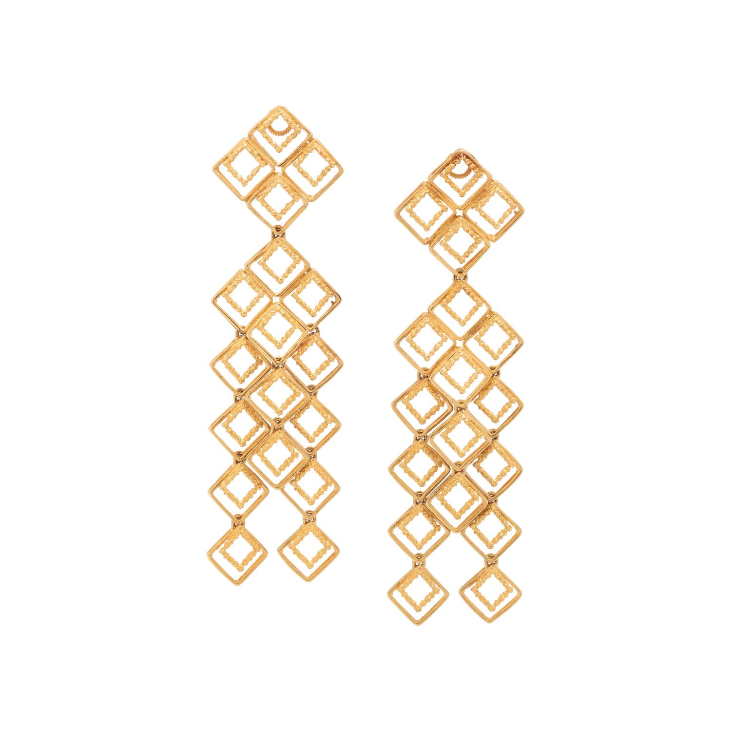 TIFFANY & CO., ITALY, YELLOW GOLD EARCLIPS