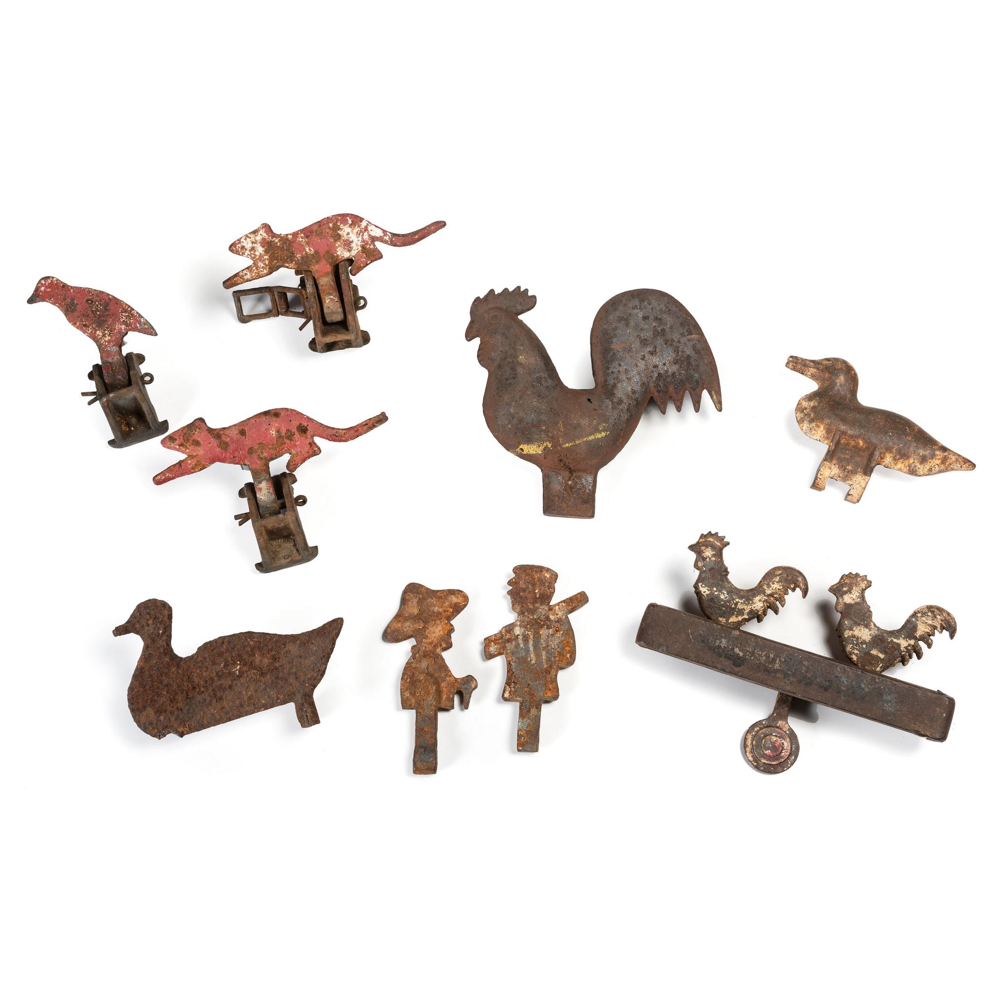 Nine Cast Iron Carnival Targets
