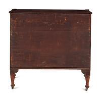 A Federal Carved and Figured Mahogany Bow-Front Chest of Drawers