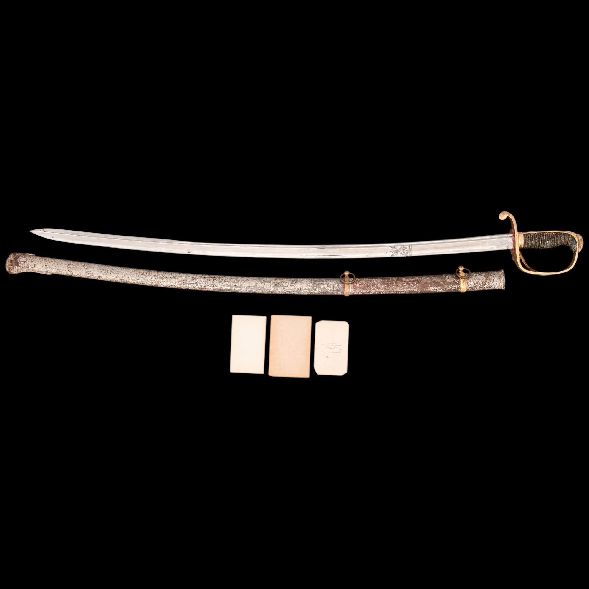 Exceptional Mexican War Captured Dragoon Saber Presented to John W. Geary, General and later Governor of Kansas and Pennsylvania with (3) CDV's