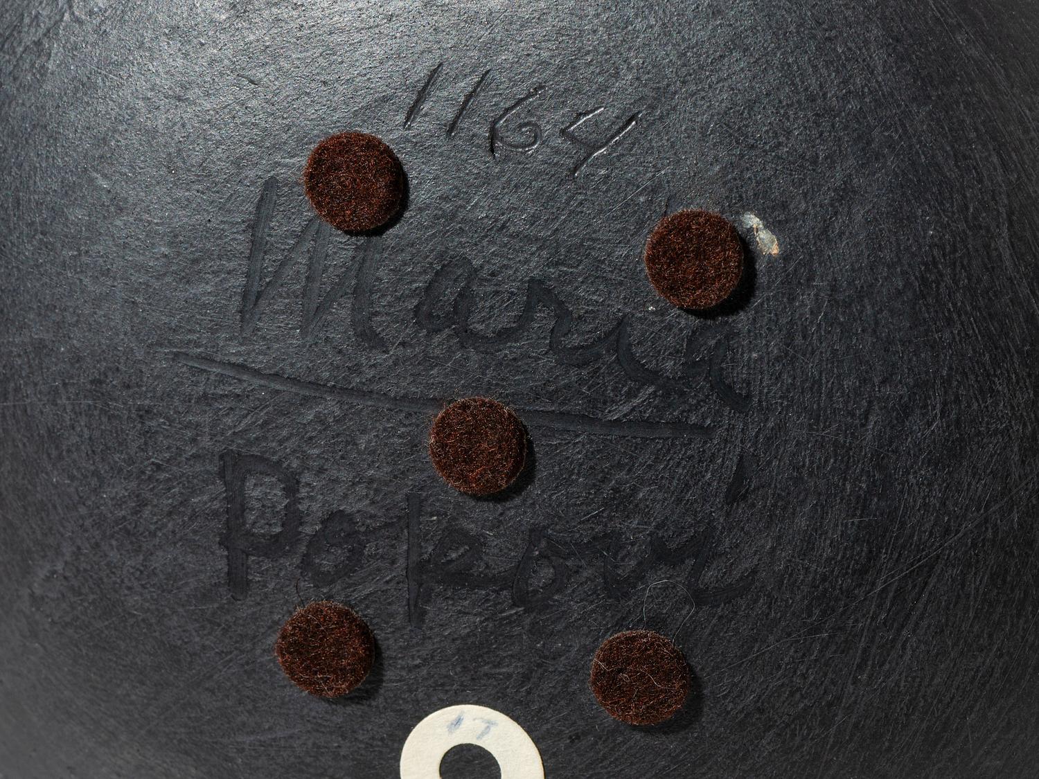 Blackware Pottery Plate, with Gunmetal Finish November 1964