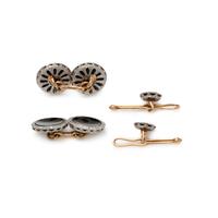 KREMENTZ & CO., ONYX AND DIAMOND DRESS SET