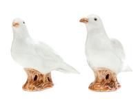 A Pair of Chinese Porcelain Figures of Doves — 19TH CENTURY